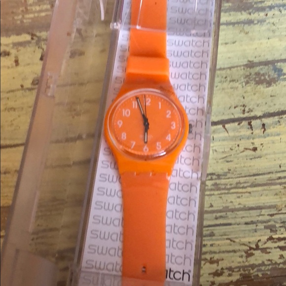 Swatch Watch Ladies Fresh Papaya Orange NWT main image 4